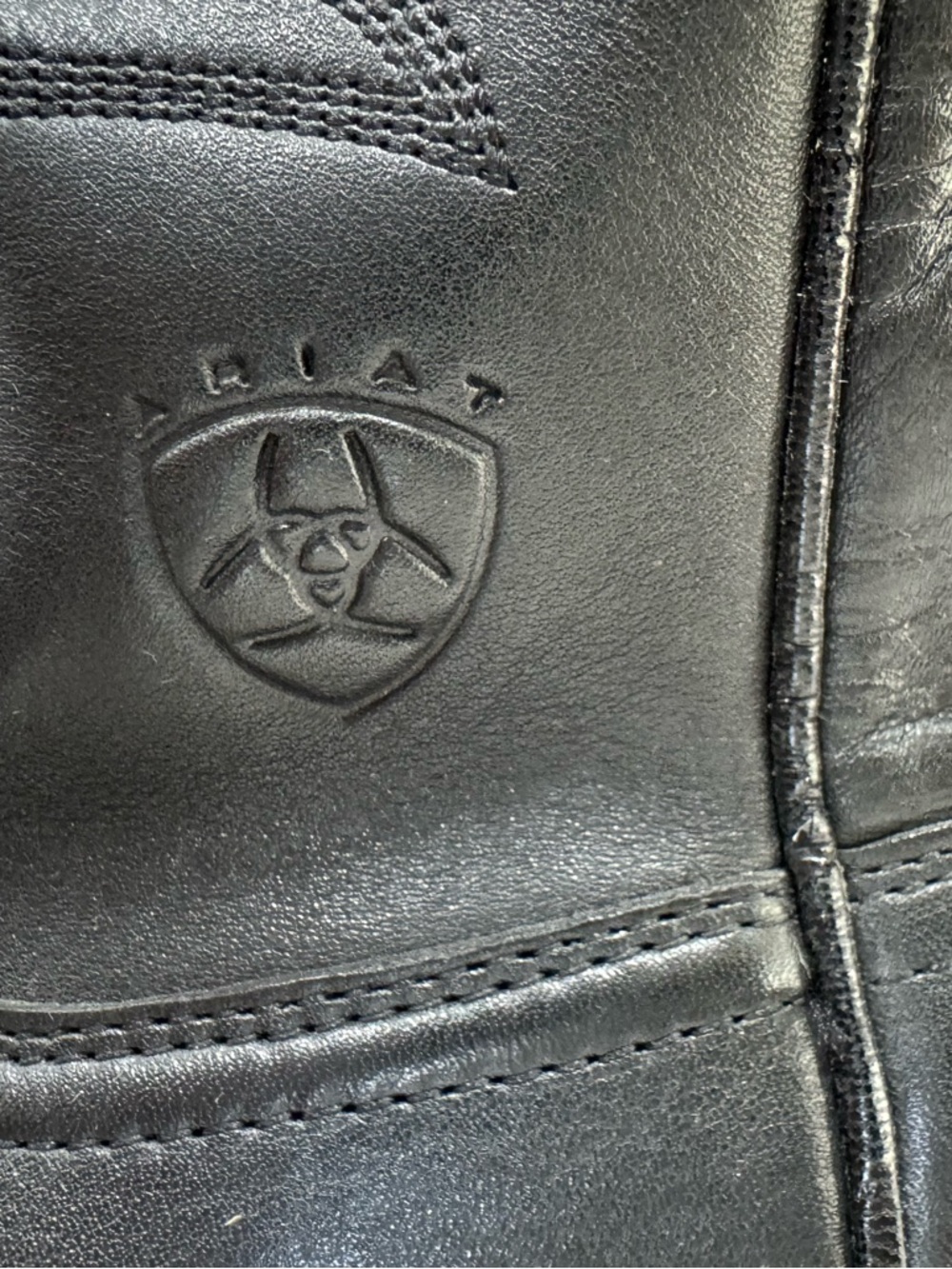 Ariat Heritage Western R Toe Black Leather Cowboy Boots Women's Style Size 7.5B - Picture 3 of 7